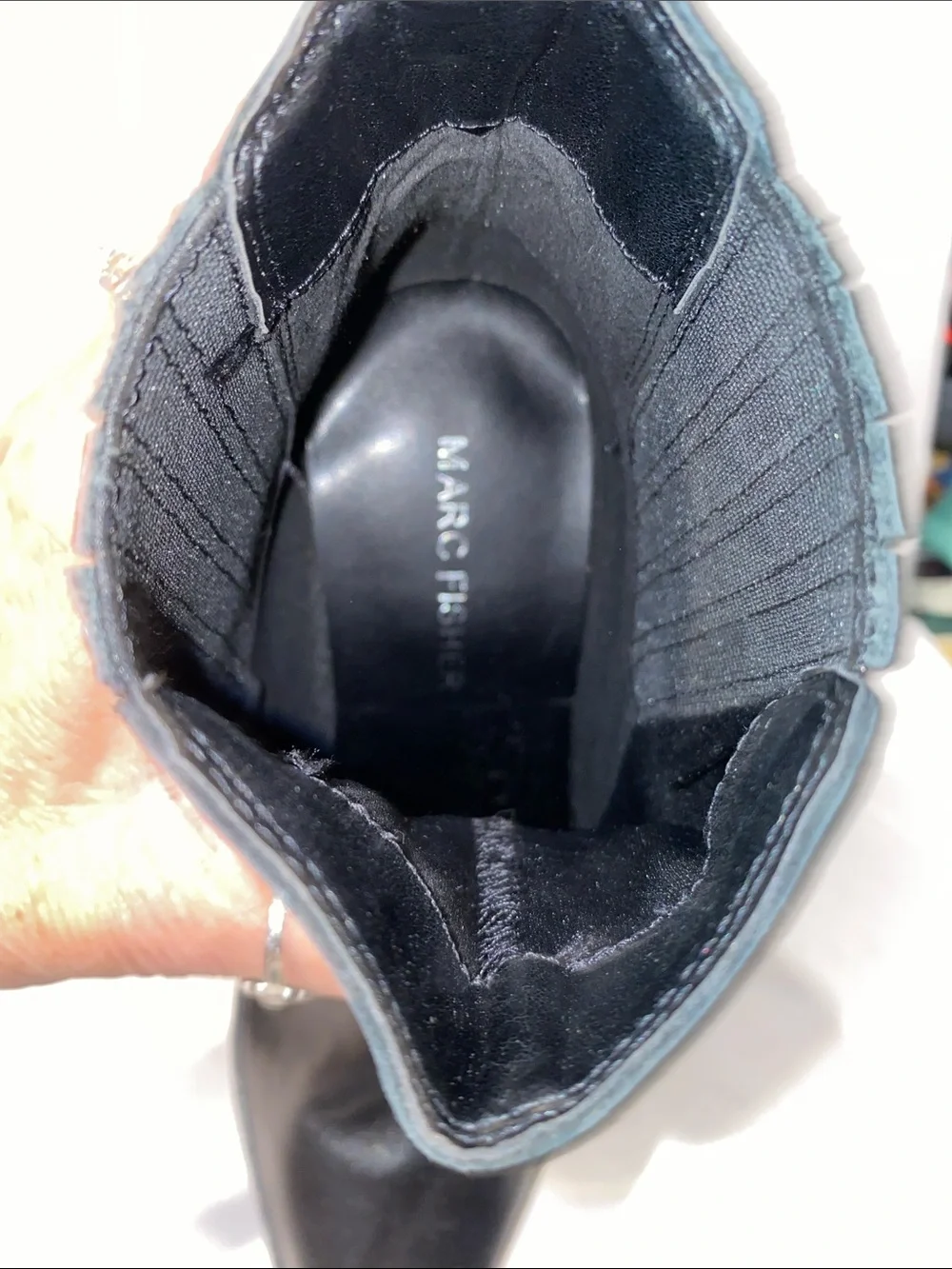 Marc Fisher Matter Black Leather Chelsea Boot